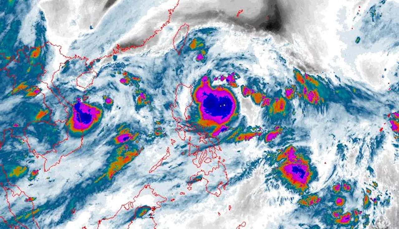 Tropical Storm Carina slightly intensifies over Philippine Sea