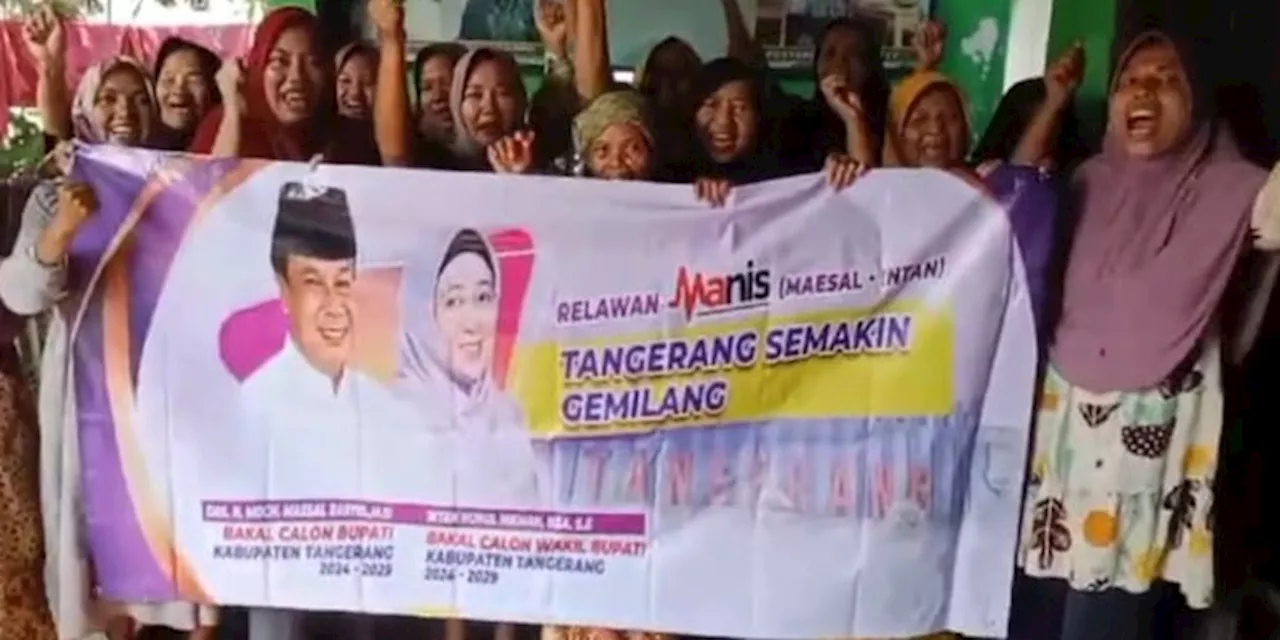 Pendukung Airin Dukung Maesyal-Intan di Pilbup Tangerang