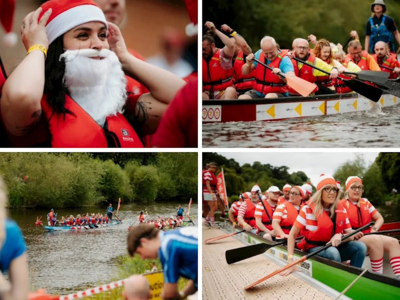 See our video and photos as Wallies and Santas race on the Severn at Shrewsbury Dragon Boat Festival