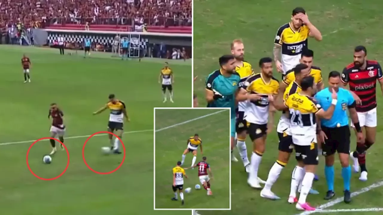 Player used 1000 IQ move to stop opponent scoring in Brazil but fans can’t believe what the referee did