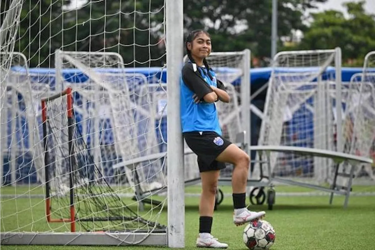 Footballer Nur Ain Salleh, 14, aims to make family proud