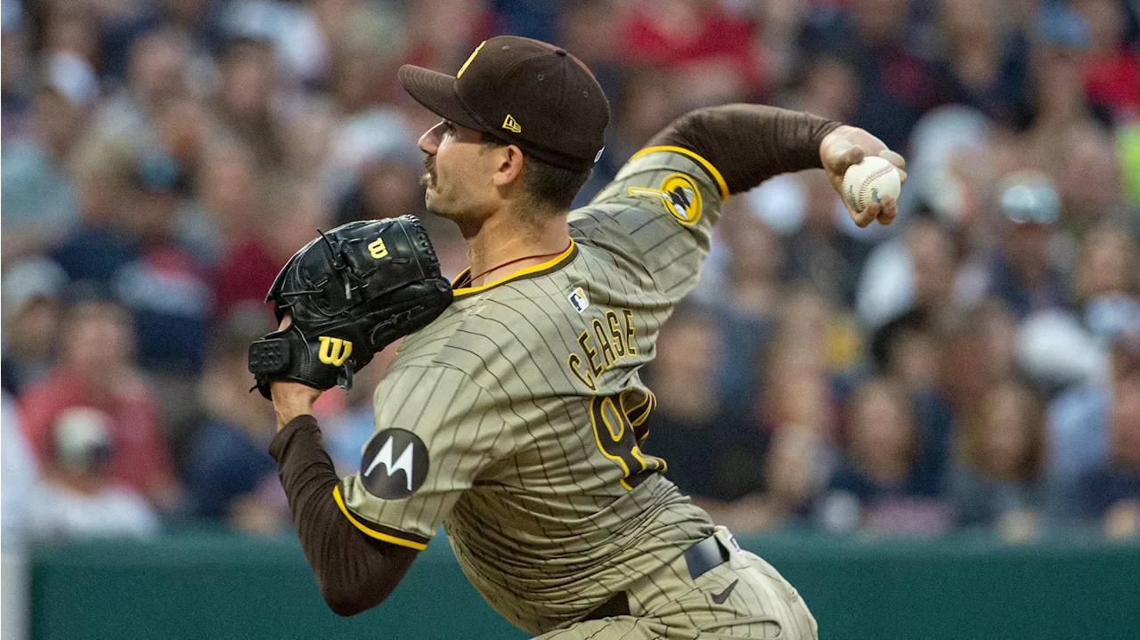 Cease, bullpen combine for one-hitter in Padres' win over Guardians