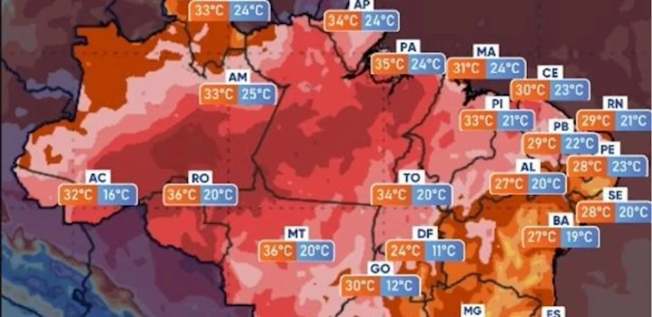 Onda de calor no inverno: 19 capitais devem atingir 30ºC ou mais na semana