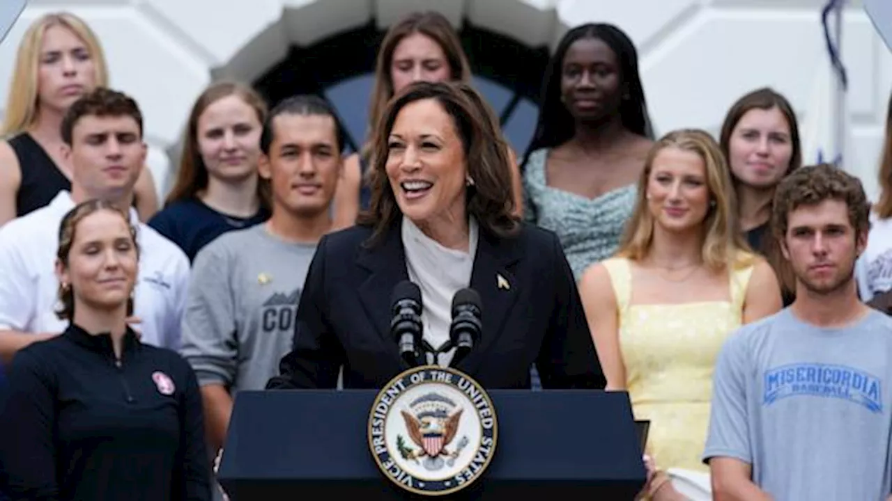 Harris lauds Biden's 'unmatched' legacy in 1st appearance since Biden left 2024 race