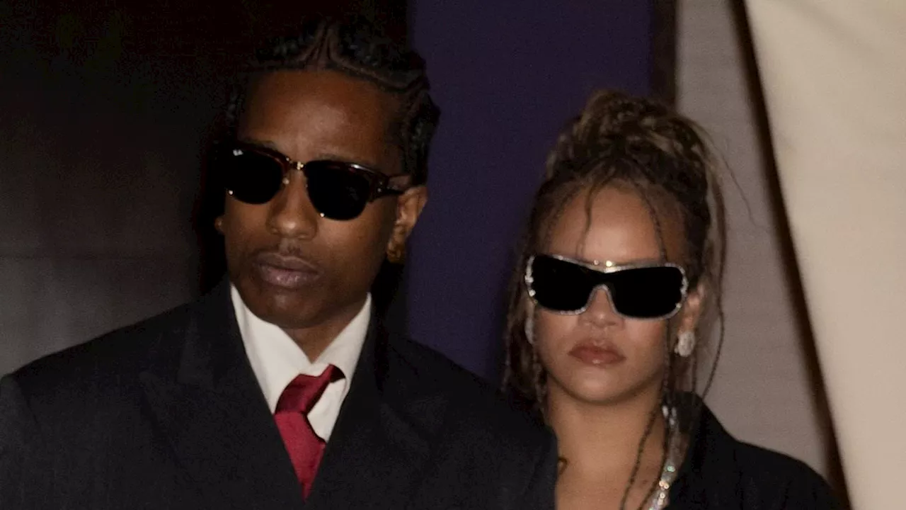 Rihanna and A$AP Rocky make a fashionable pair as they step out in coordinating black ensembles...