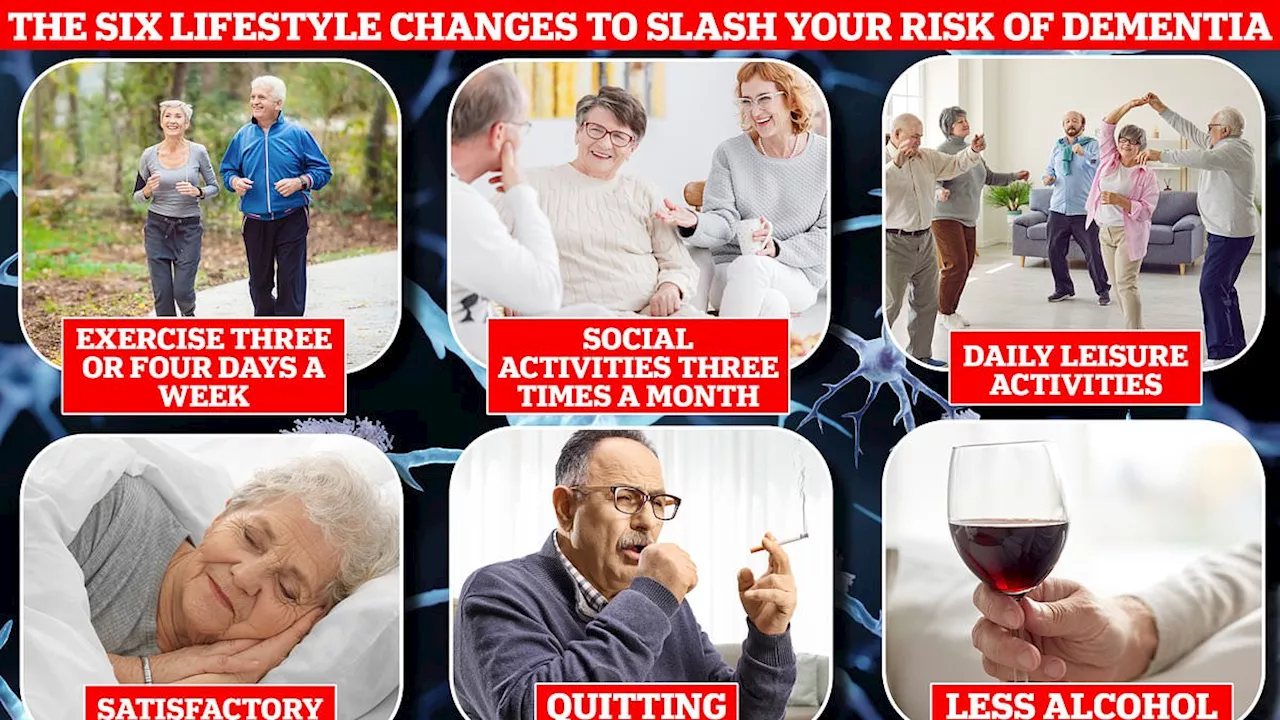 Making six simple lifestyle tweaks can cut your dementia risk, say experts