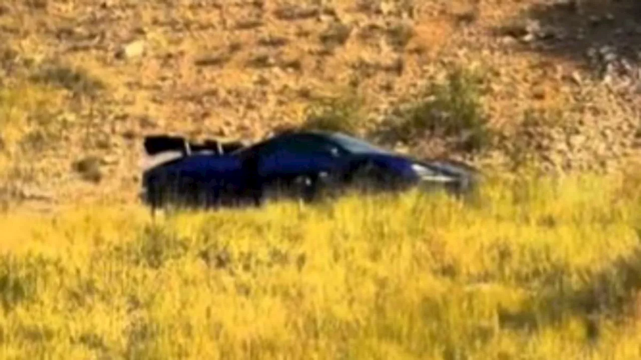 Terrifying moment Porsche crashes at 'no speed limit' event in Idaho where cops shut down highway...