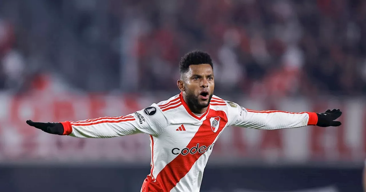 Miguel Ángel Borja busca batir récord con River en el fútbol argentino