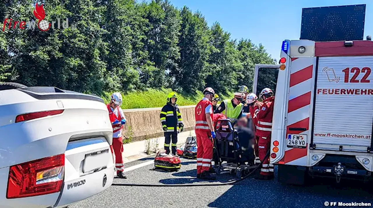 Stmk: Verkehrsunfall mit Menschenrettung auf der Südautobahn