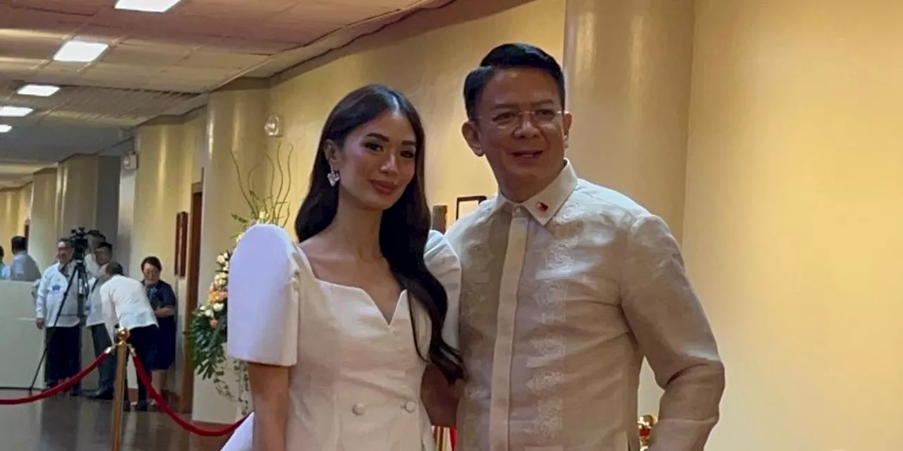 Chiz Escudero, Heart Evangelista first to walk on red carpet at Senate opening session