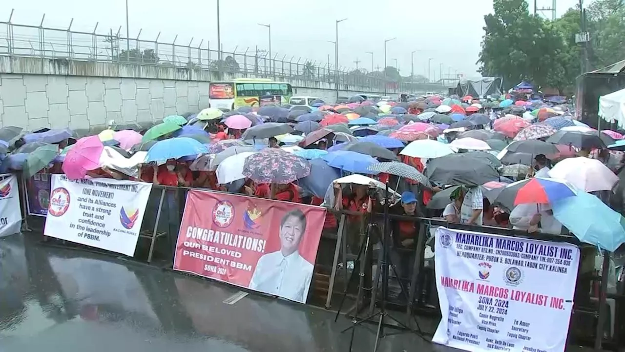 Marcos supporters brave the rain for SONA 2024, want him to address crime, fulfill promises