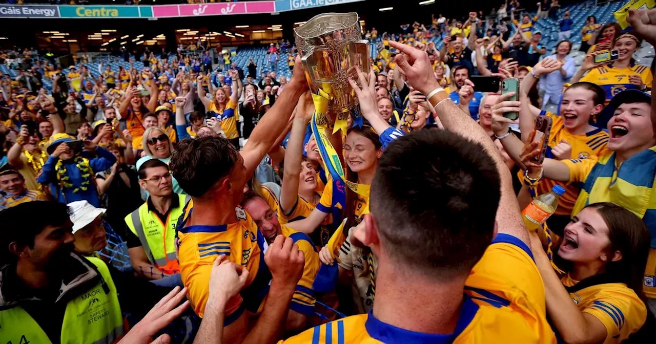 Scenes of joy as Clare players celebrate All-Ireland win with family and friends