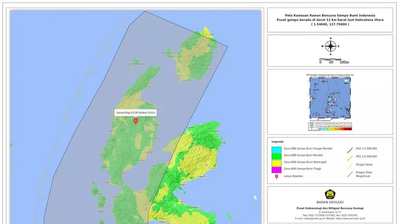 Ada Sesar Berarah Relatif Barat Timur, PVMBG Ungkap Kondisi Sekitar Pusat Gempa Halmahera Utara