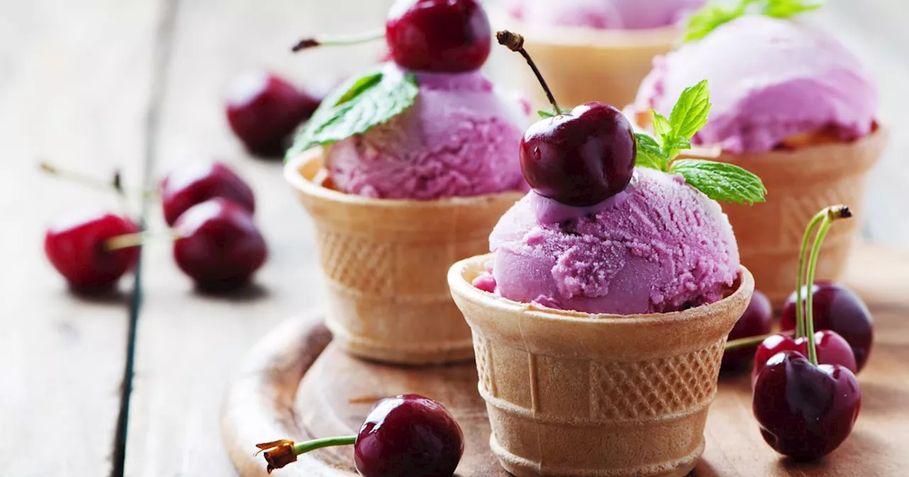 Glace aux cerises sans sucre ajouté