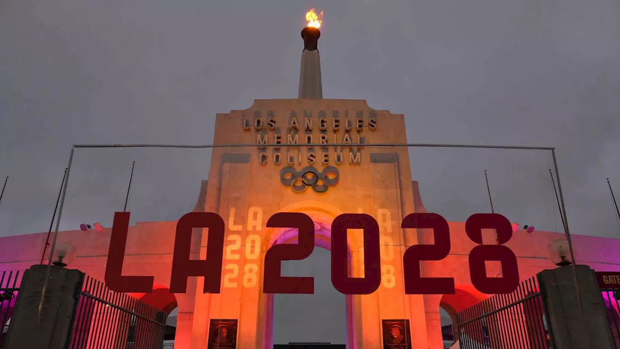 LA28 unveils emblem for Olympics handoff from Paris to Los Angeles