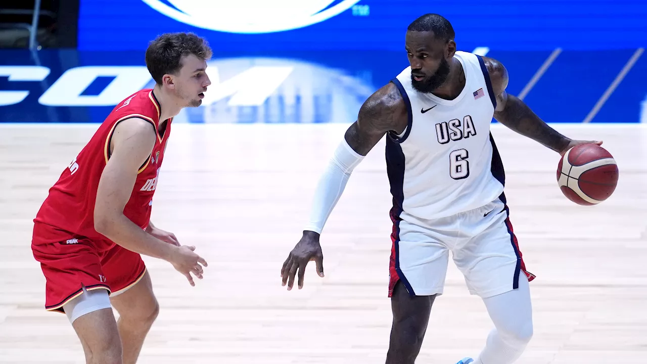 LeBron James comes up clutch as Team USA holds on to beat Germany in final exhibition