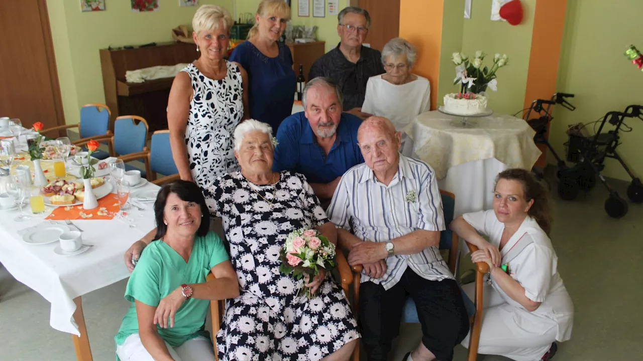 Ein Paar, das im Pflegezentrum Hollabrunn sein Glück fand