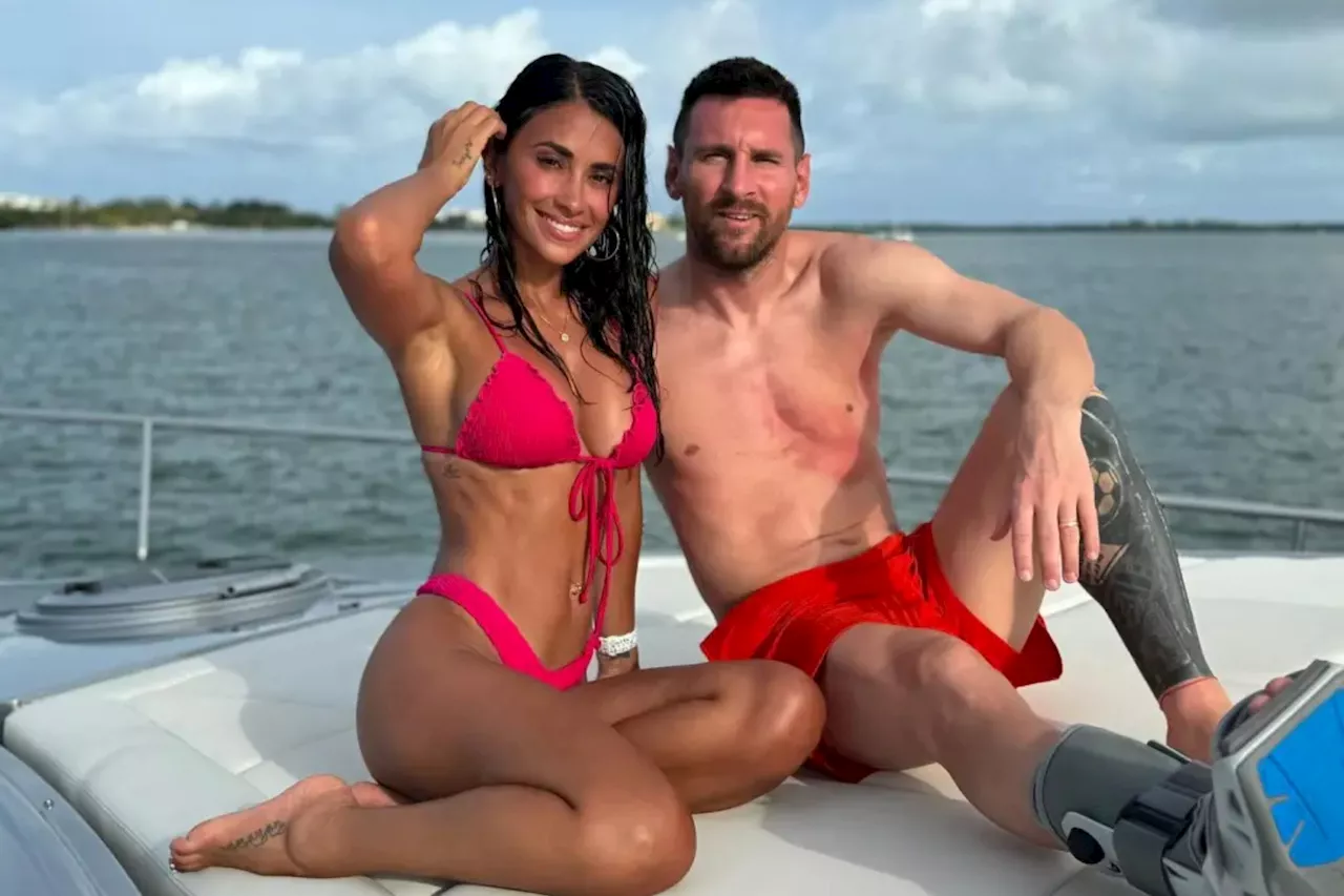 Lionel Messi's wife Antonela Roccuzzo stuns in boat photos as soccer star sports boot after Copa final