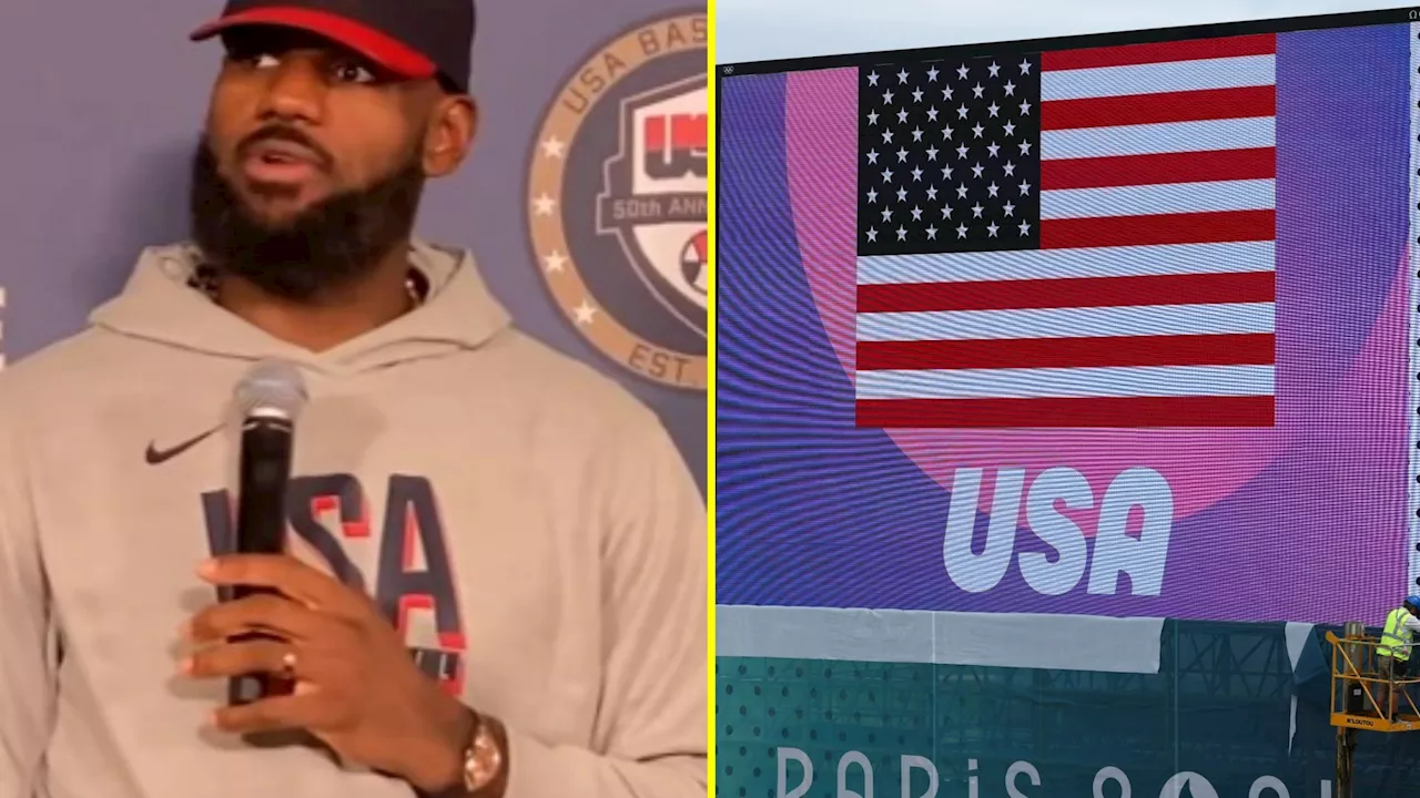 LeBron James delivered heartfelt message to inspire young athletes before he was named to carry USA flag...