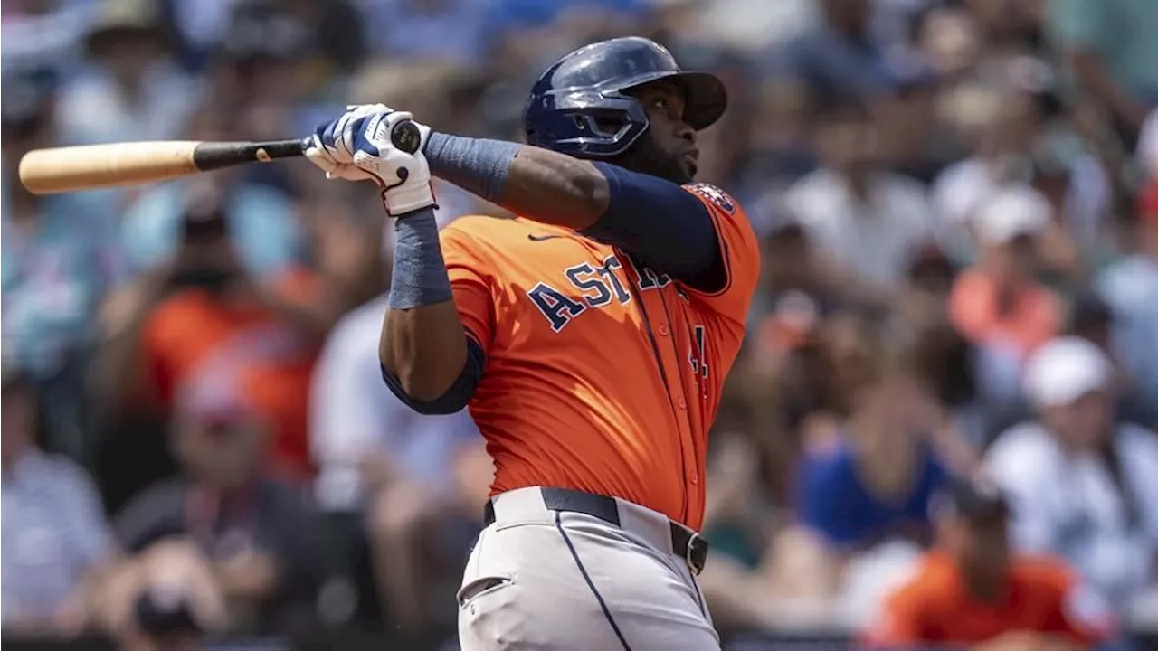 Astros DH Alvarez hits for cycle against Mariners