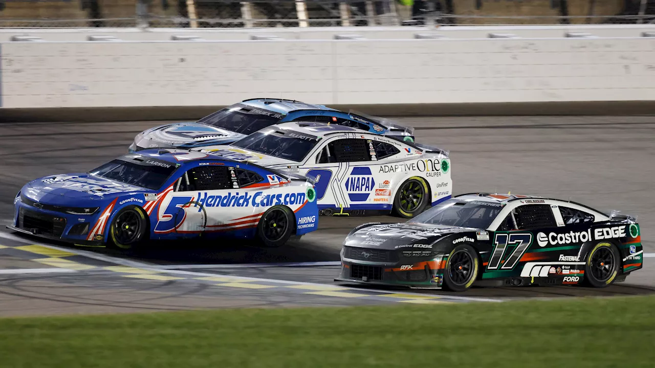 Larson races to his first Brickyard 400 victory after making late charge