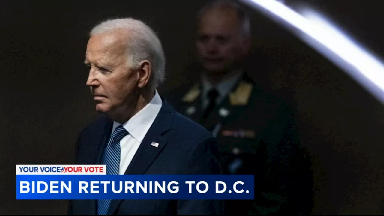 President Biden set to return to DC from Delaware; will address nation from Oval Office Wednesday