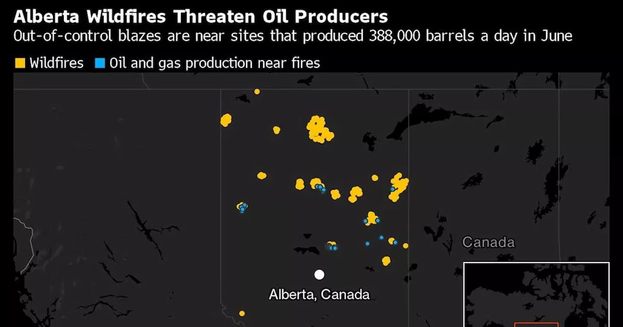 Canadian Wildfires Threaten Oil Output, Prompt Evacuations