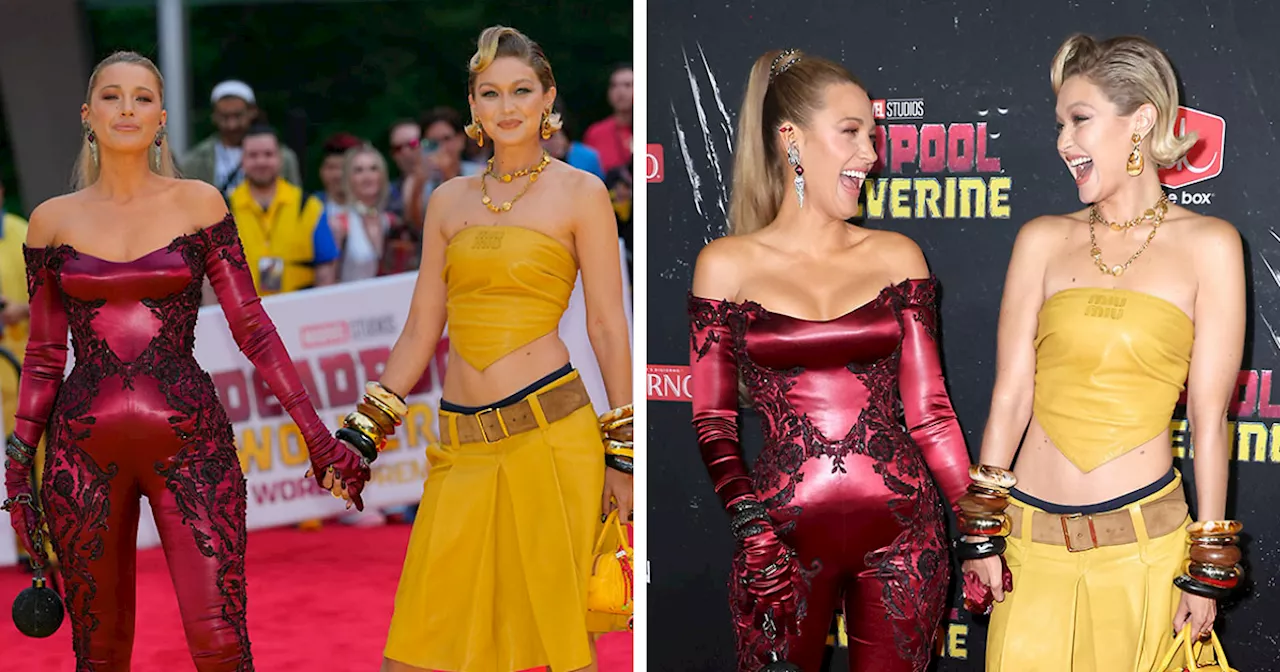 Blake Lively And Gigi Hadid Stun At “Deadpool” Premiere With Matching Themed Outfits