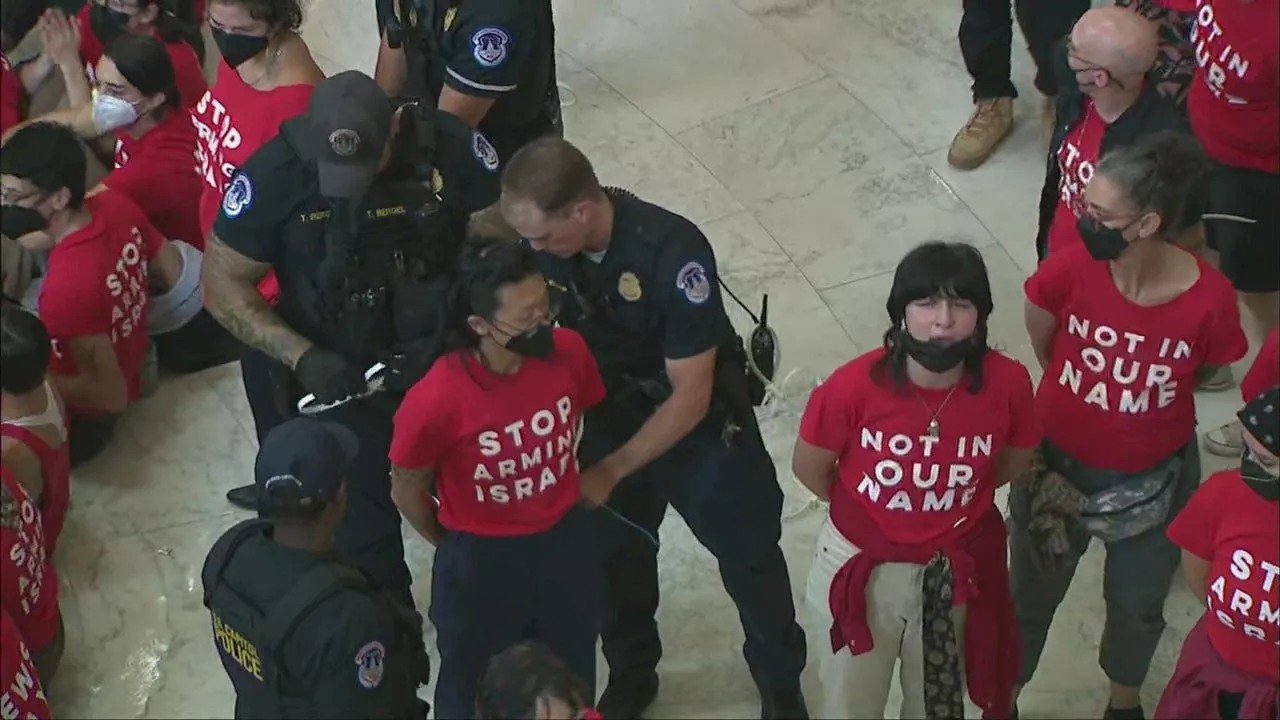 Protesters take over Capitol office building as Netanyahu's visit to DC looms