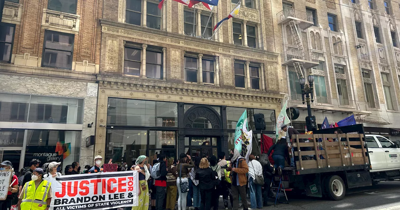 Protesters rally outside Philippine consulate in San Francisco to condemn President Marcos Jr.