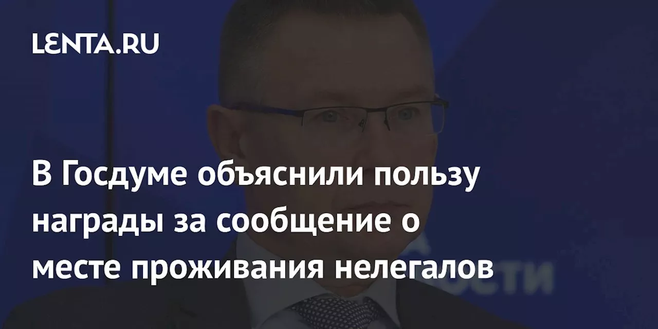 В Госдуме объяснили пользу награды за сообщение о месте проживания нелегалов