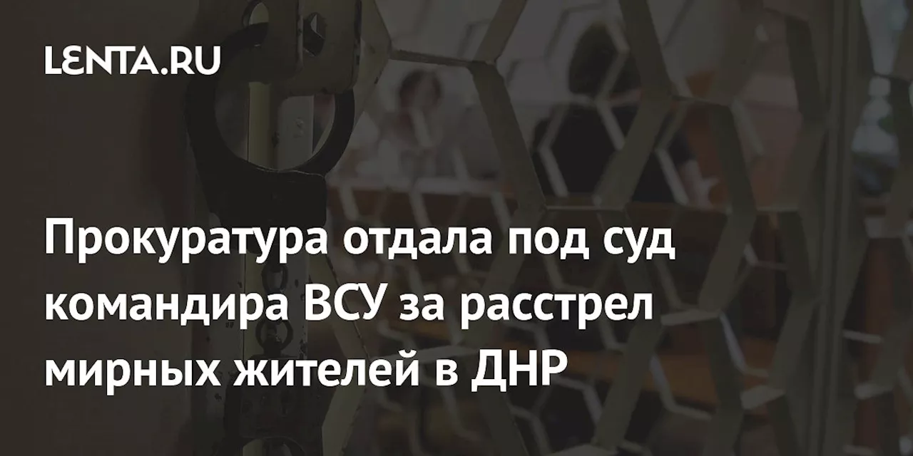 Прокуратура отдала под суд командира ВСУ за расстрел мирных жителей в ДНР