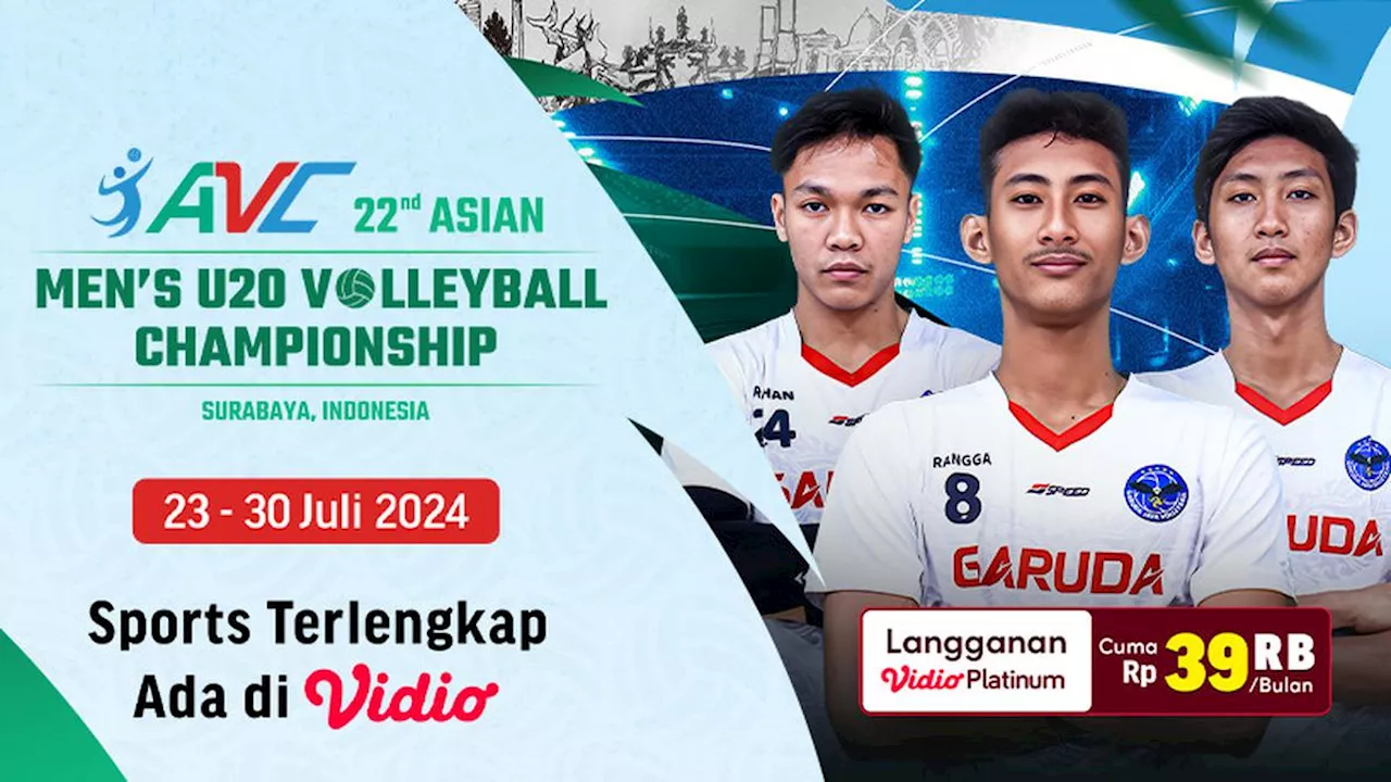 Jadwal Lengkap Voli AVC Asian Volleyball Championship Men's U20 2024 di Vidio