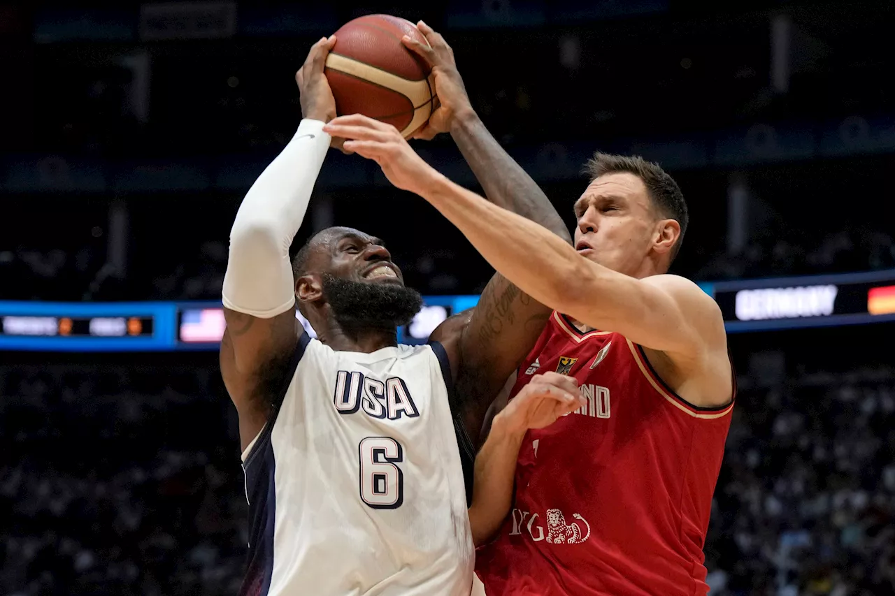 LeBron James scores final 11 points for US win over Germany as pre-Olympic tour ends