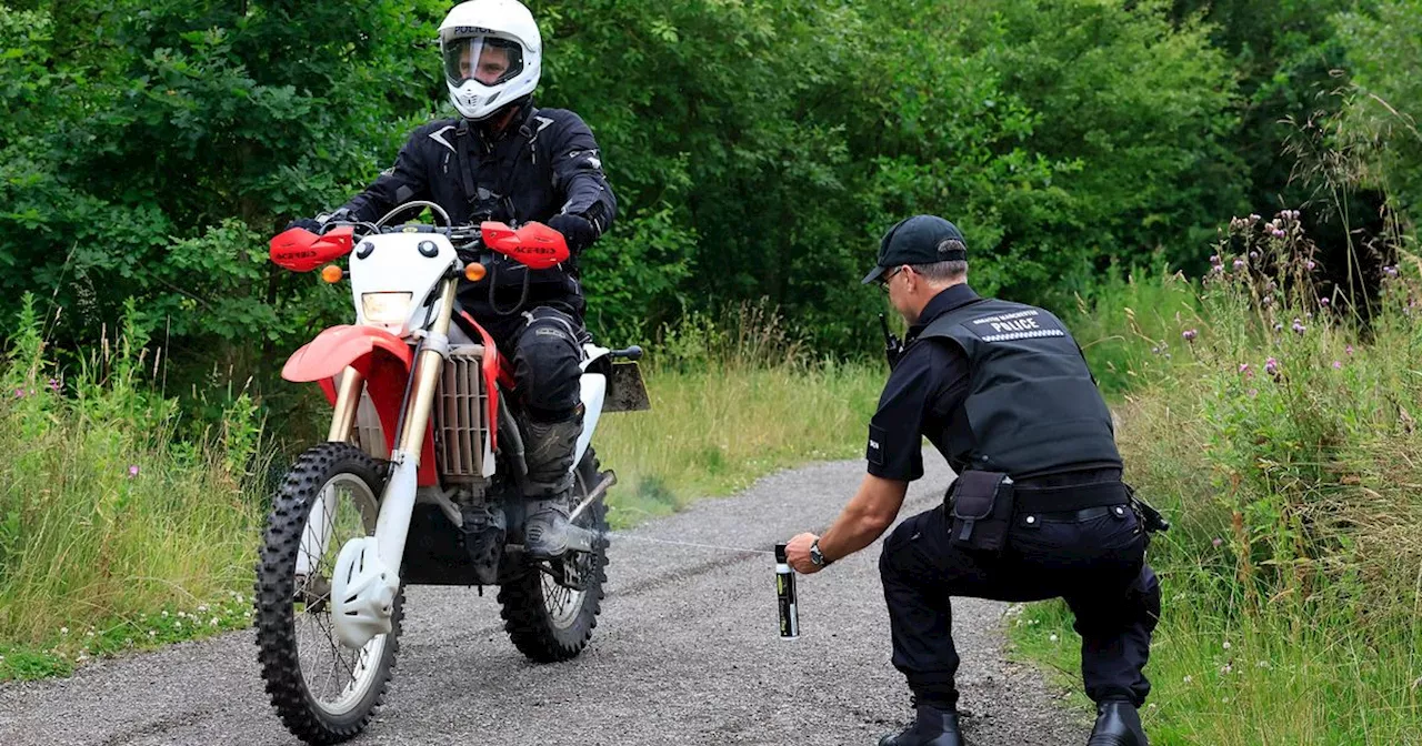 Police use new forensic spray to 'tag' louts who cause misery on off-road bikes