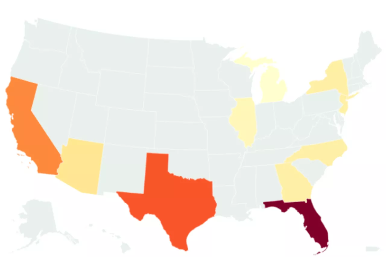 Map Shows Most Popular States for Foreign Homebuyers