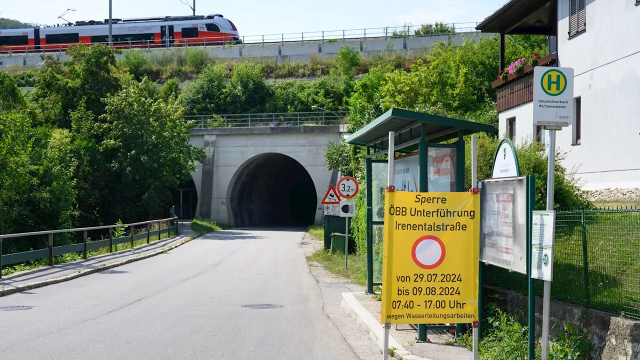 Bahnunterführung in Neu-Purkersdorf ab Ende Juli gesperrt