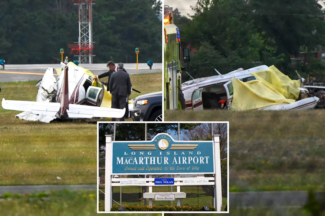 2 killed after small plane crashes during takeoff at MacArthur Airport on Long Island