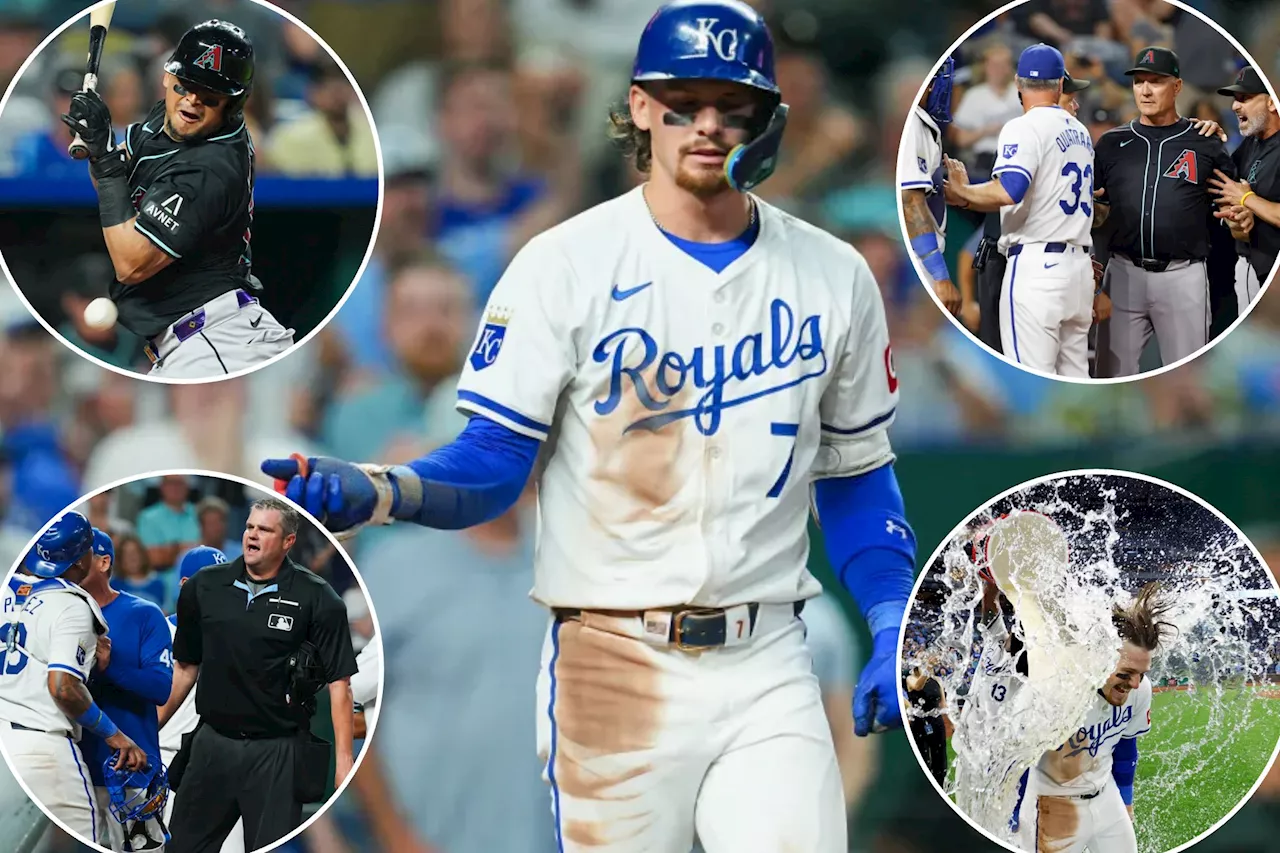 Royals, Diamondbacks get heated after Bobby Witt hit-by-pitch drama