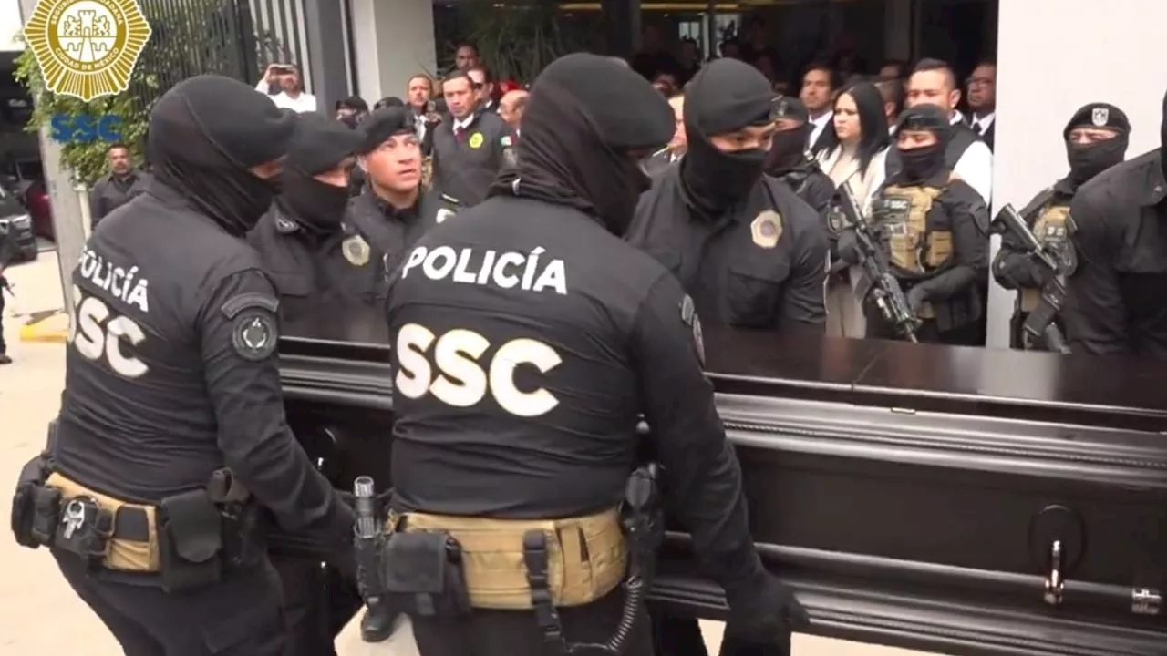 Así fue la despedida al jefe de operaciones especiales de la SSC, asesinado en Coacalco (Videos)