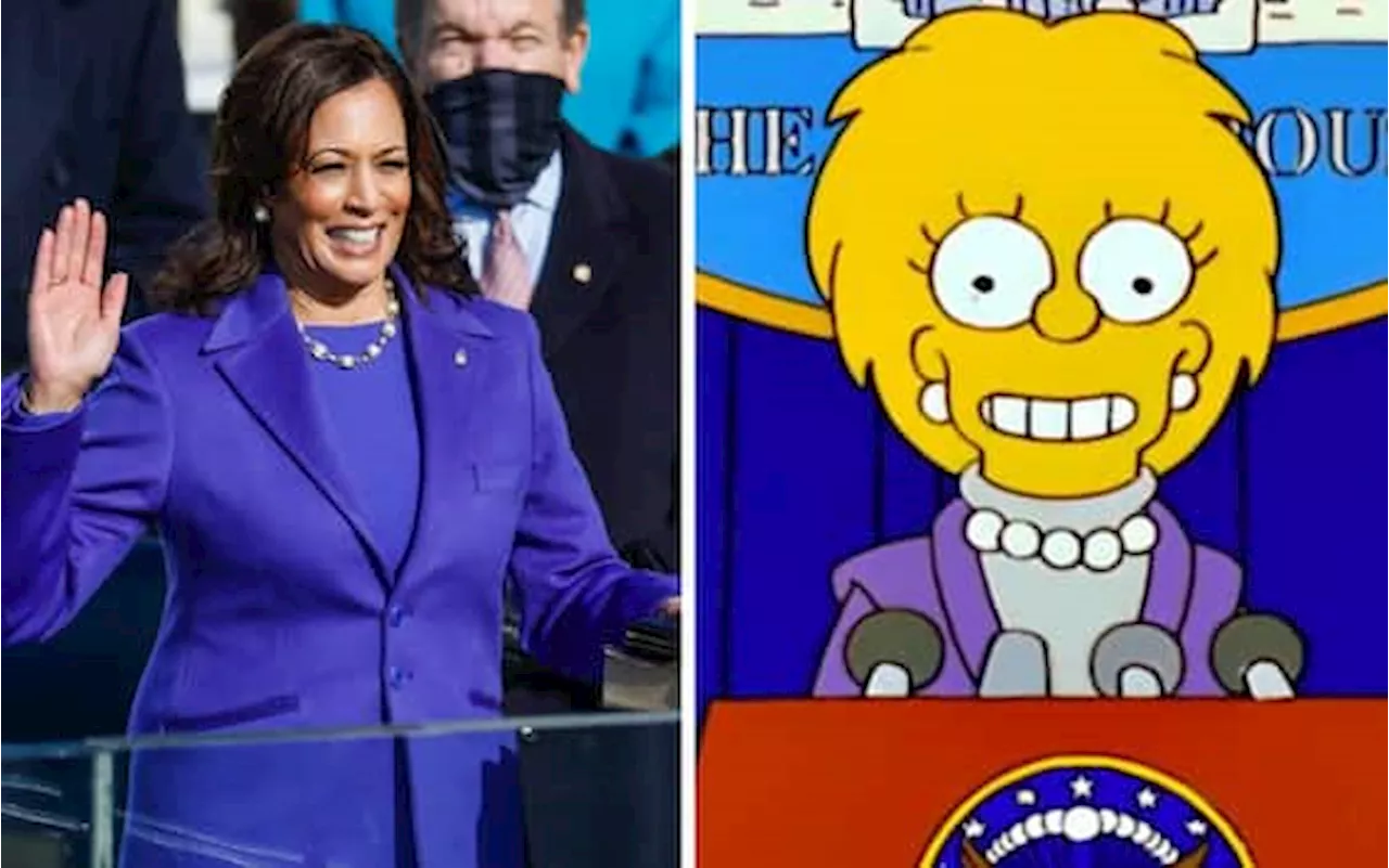 Previsioni dei Simpson, Kamala Harris vestita come Lisa e le suggestioni amate dai fan