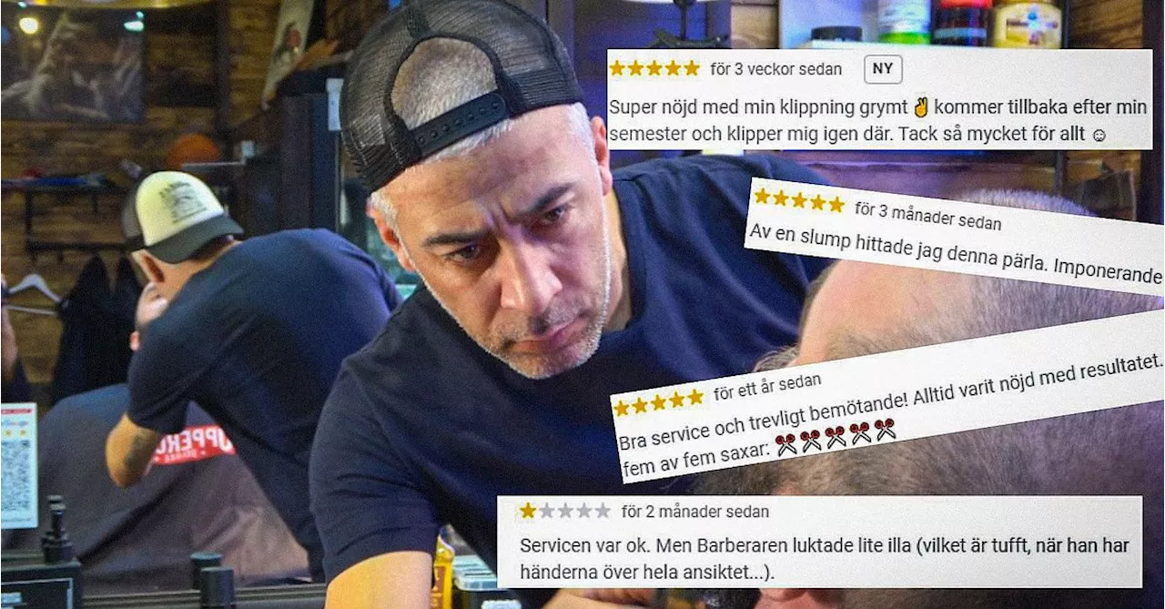 Barberaren Majed i Göteborg svarar på recensioner: ”Du luktar fisk, yalla stick”