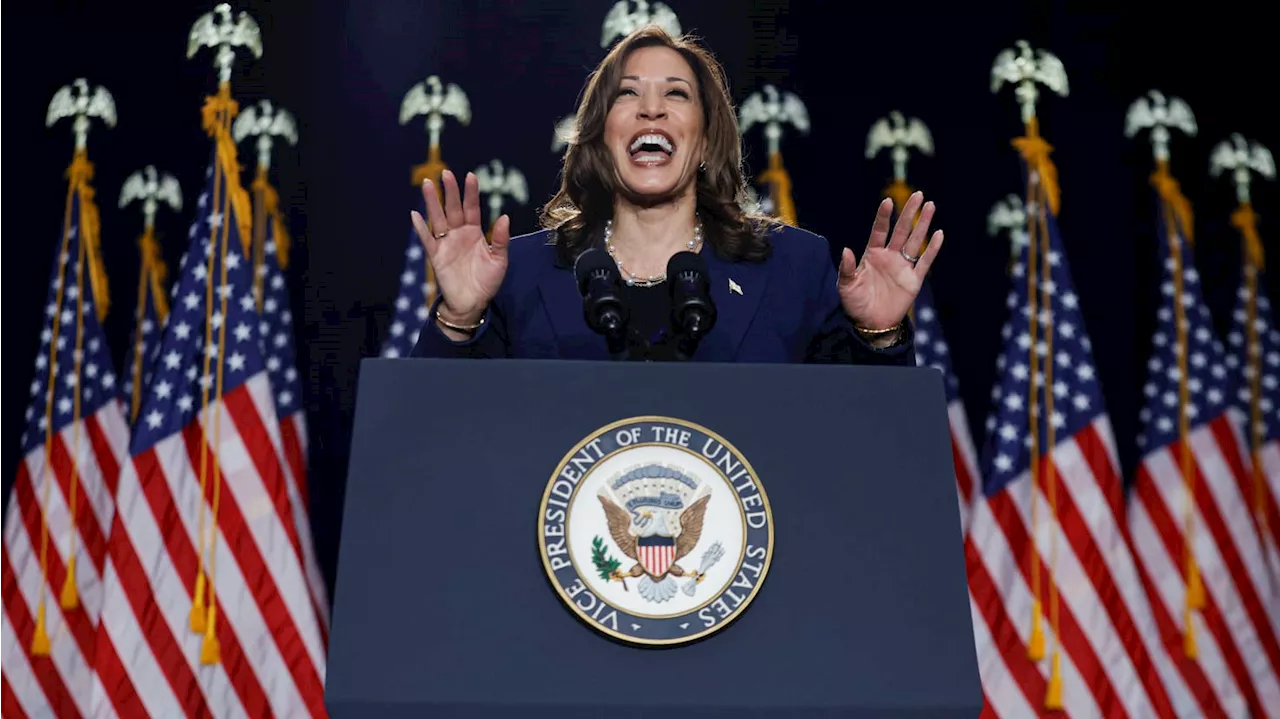 Kamala Harris Slams Trump the ‘Predator’ and ‘Fraudster’ as Crowd Chants ‘Lock Him Up’