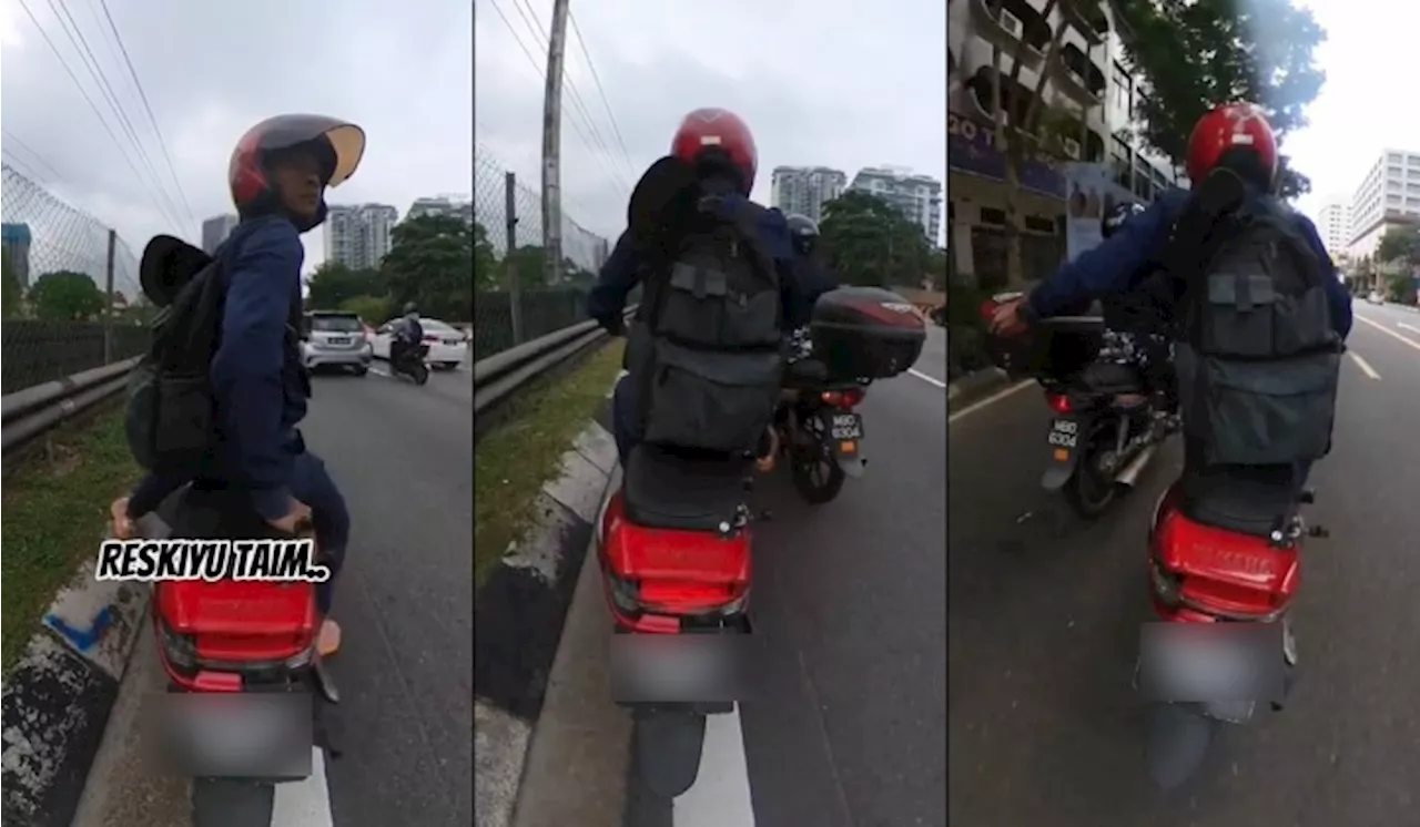 Tindakan Lelaki Bantu Tunda Motosikal Orang Lain Walau Sudah Lambat Masuk Kerja Raih Pujian