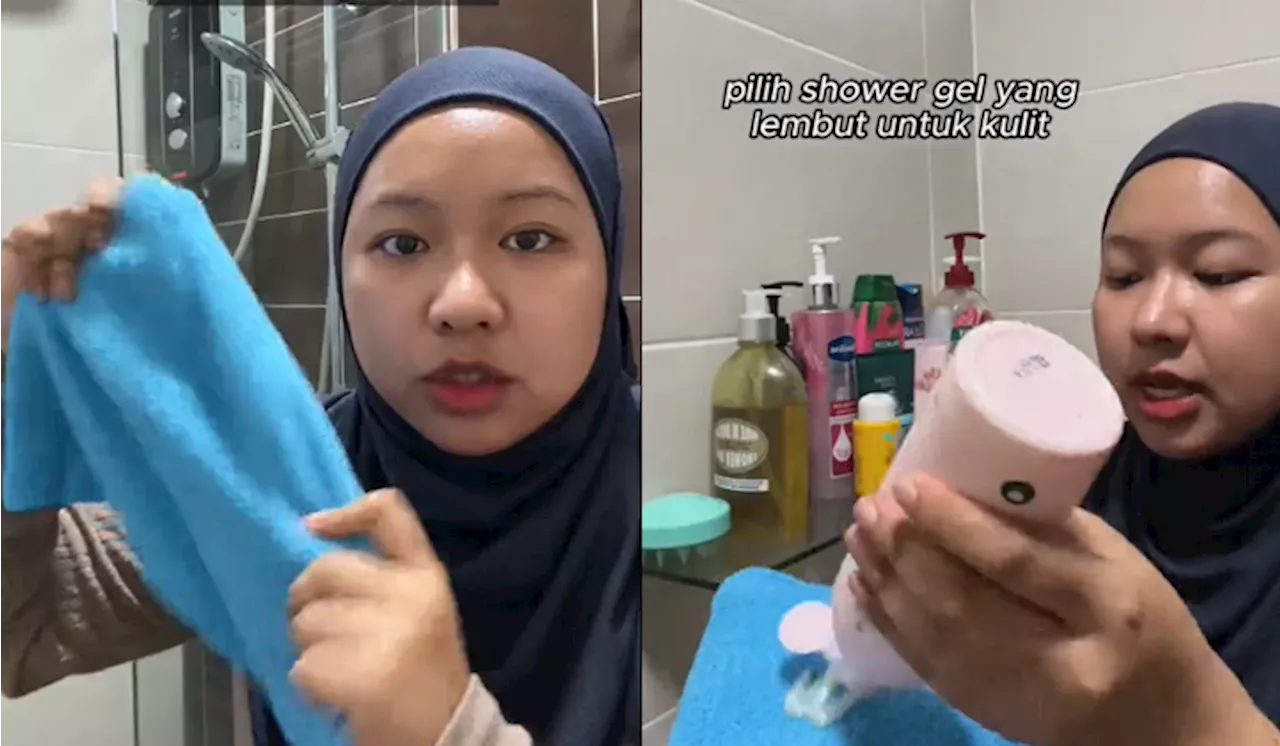 [Video] Wanita Kongsi Cara Guna ‘Washcloth’ Untuk Bersihkan Badan Ketika Mandi