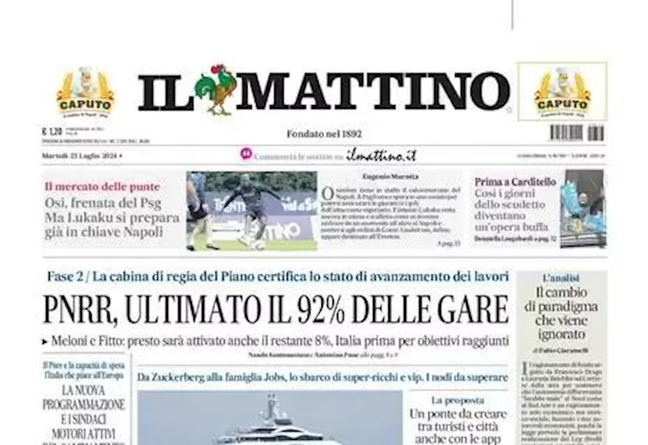 Il Mattino: 'Osi, frenata del Psg. Ma Lukaku si prepara già in chiave Napoli'