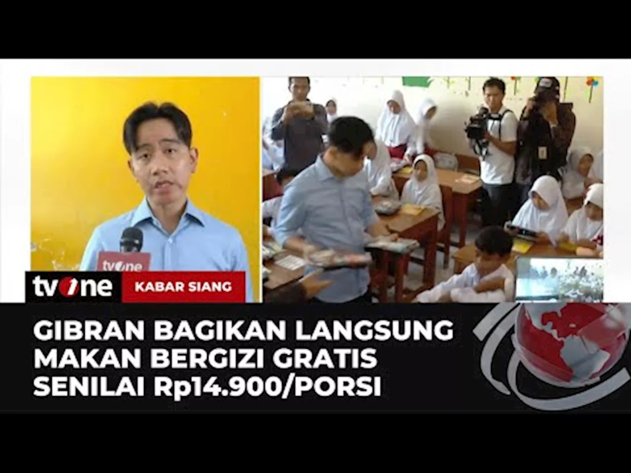 Gibran Pantau Uji Coba Makan Bergizi Gratis di SDN 02 Sentul