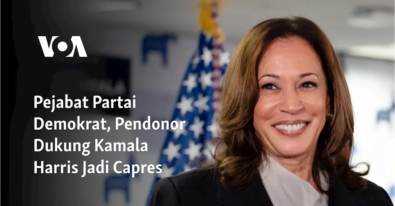 Pejabat Partai Demokrat, Pendonor Dukung Kamala Harris Jadi Capres