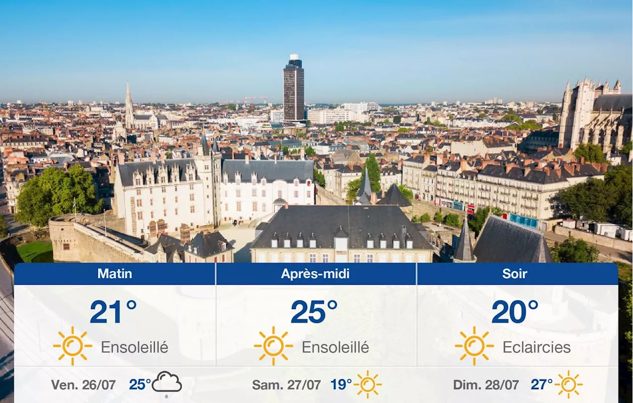 Météo Nantes: prévisions du jeudi 25 juillet 2024