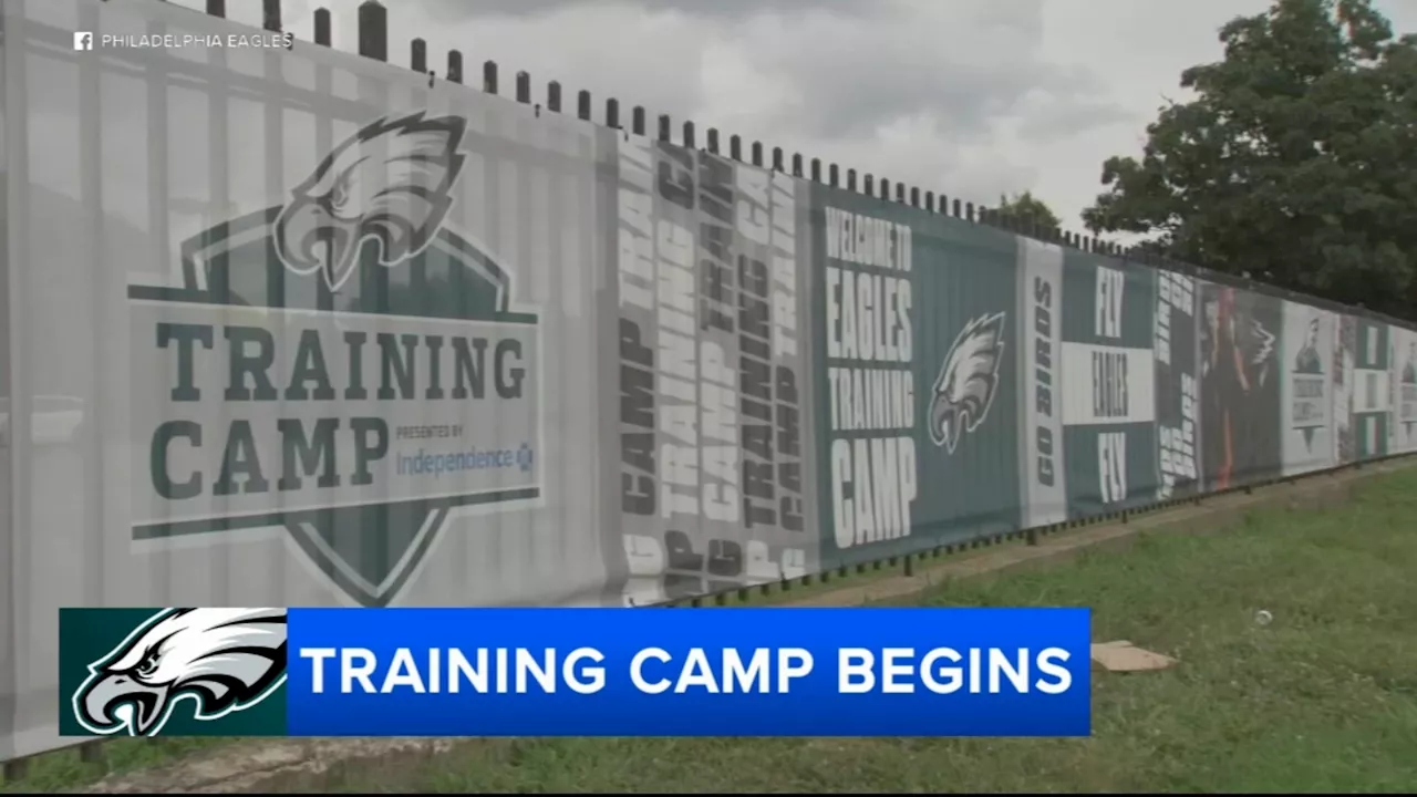 Eagles hit the field for 1st training camp practice